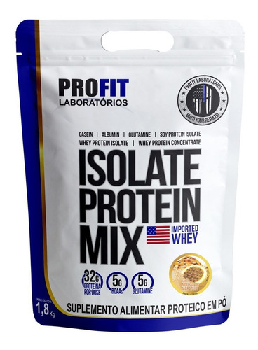 Whey Isolate Protein Mix Refil 1,8kg - Profit Labs Sabor Mousse de maracujá