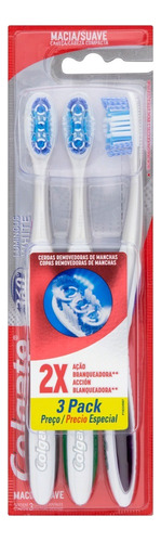 Cepillo de dientes Colgate 360° suave x 3 unidades