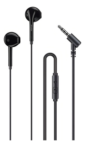 Fone De Ouvido Estereo Com Microfone Com Fio Awei Pc-7 Cor Preto