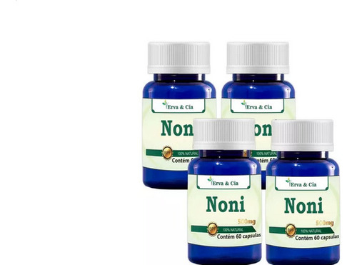 Noni 100% Puro Natural 240 Capsulas 4 Potes Salud Digestiva