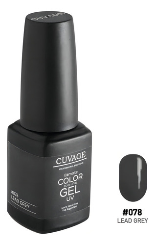 Cuvage Esmalte Semipermanente Gel Uv 11ml Color 078 Lead Grey