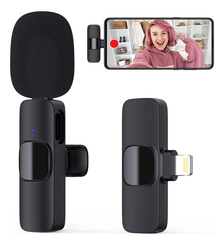 Micrófono Para iPhone/type-c Lavalier Bluetooth Inalámbrico
