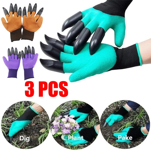 Guantes De Jardin Excavacion Con Garras En Dedos Impermeable