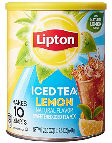 Lipton Iced Tea Mix, Limón, Hace 10 Cuartos (paquete De 6)