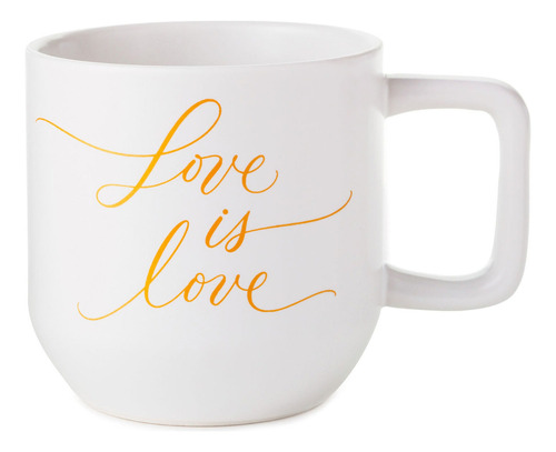 Taza Para Café Love Is Love Elegante Cerámica Amor Hallmark Color Blanco
