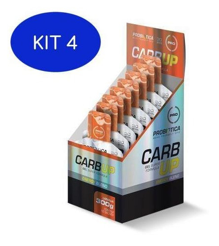 Kit 4 Carb-up Gel Super Formula Cx C/ 10 Un Laranja -