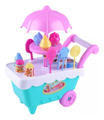 Niños Frutas Helado Candy Vegetales Carrito De Comida Juguet