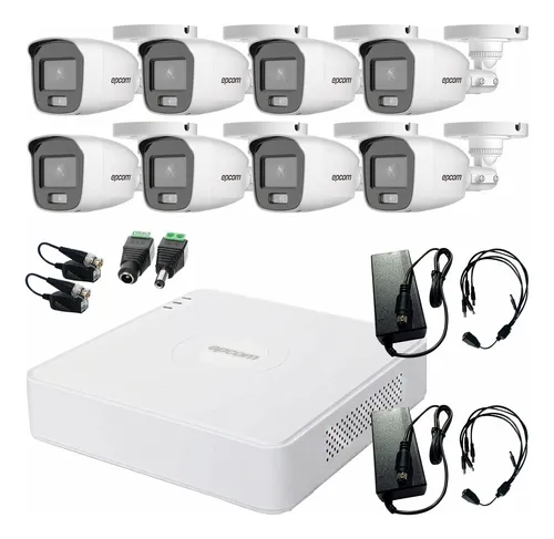 comprar Epcom Kit Cctv 8 Cámaras 2 Mp Color Vu Micrófono Transceptor