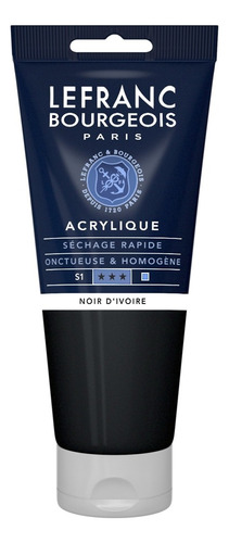 Tinta Acrílica Lefranc & Bourgeois 200ml Cor 269 Ivory Black