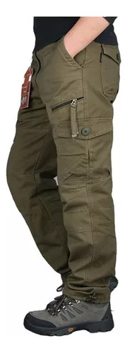 Pantalones Cargo Tácticos Para Hombre Con Múltiples Bolsillo