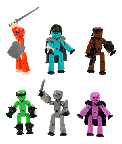 Zing Stikbot Off The Grid Pack - Juego De 6 Figuras De Acci.