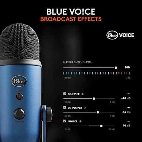 Microfono Usb Blue Para Grabacion Y Transmision En Pc Y Mac Midnight Blue