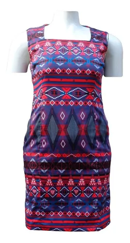 Vestido deals tubinho sarja