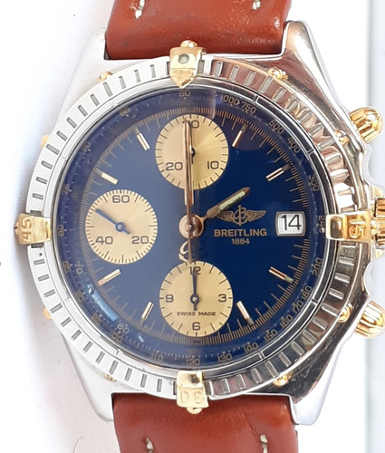 Breitling Chronomat Aço E Ouro 18k Automático - Azul - 12xsj