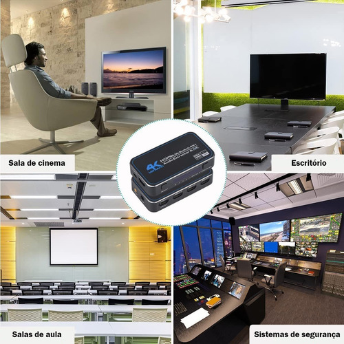 Imagem 5 de 5 de Divisor Hdmi 2.0 Switch 4 Portas 4k Hdr C/ Controle E Fonte