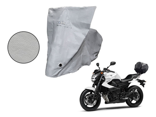 Capa Protetora Moto Yamaha Xj6 Xj7 Com Baú Cinza