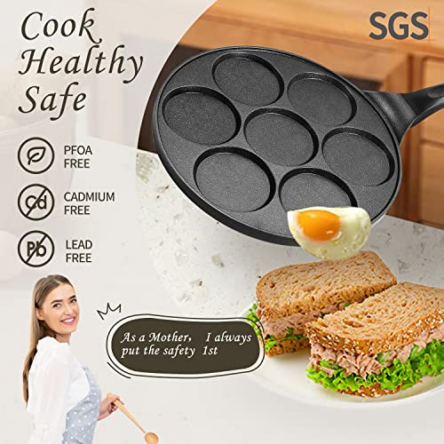 Kretaely Pancake Pan Antiadherente Pancake Griddle Mini Panc