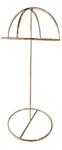 comprar Exhibidor De Metal Dorado Gorro Jockey Sombrero