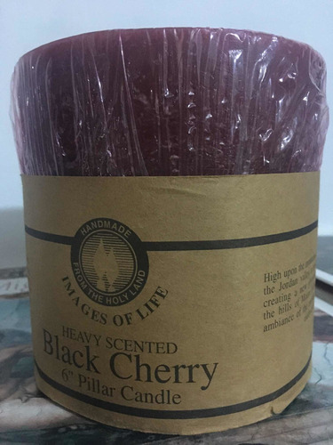 Vela De Tres Mechas Black Cherry Israel Original 15x15 Impor