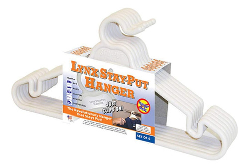 Percha Lynx Stay-put De 1200 W (paquete De 6), Color Blanco