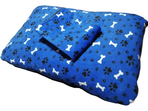 Cama Cucha Colchón Perro 80x60x15 Con Funda Impermeable