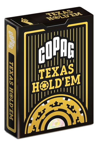 Juego de cartas Póker Copag Texas Hold'em color dorado