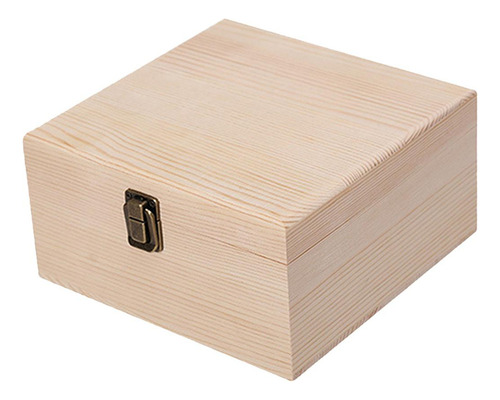 Joyero De Madera De Estilo Vintage, Madera 19,5x19,5x10cm