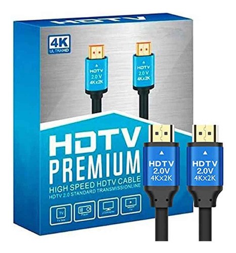 Cable Hdmi Premium 3mts Versión 2.0 2k 4k Ps3 Ps4 Ps5 Tv