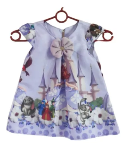 Vestido Trapézio Princesa Sofia - Polly Kids