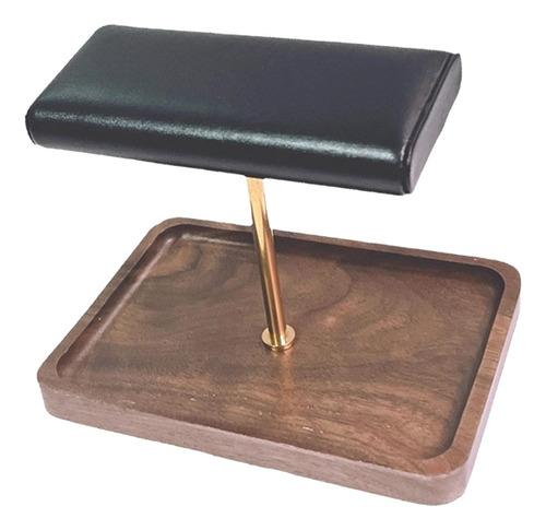 Soporte De Reloj Con Base De Madera, Organizador Vara De Oro