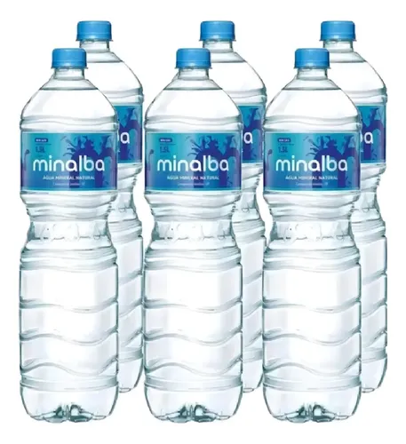 Minalba Agua Mineral Minalba Natural 1,5 Litros Kit 6 Unidades Minalba Agua ...