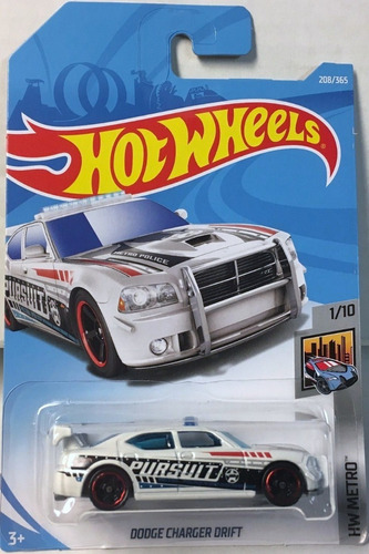 Hot Wheels # 1/10 - Dodge Charger Drift Police  1/64 - Fjw80