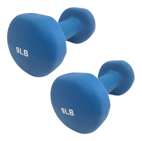 Imagen 1 de 1 de Par De Mancuernas Unofit Revestidas De Neopreno 9 Lb C/u