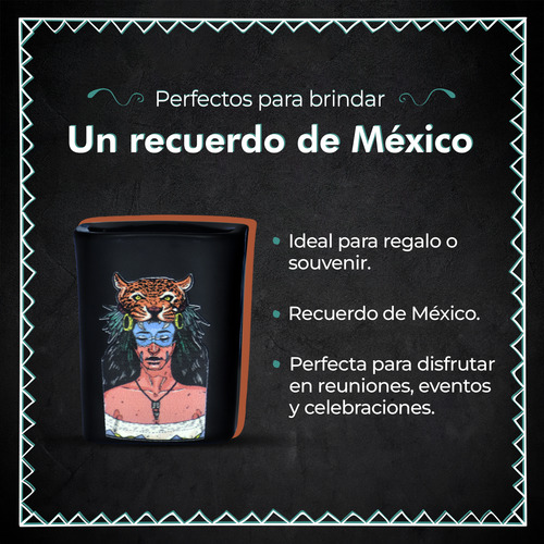 Vaso Tequilero 2 Oz Tequila Shot Diseño 100% Mexicano
