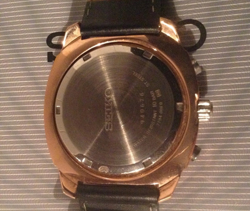 Reloj Seiko Cronografo Modelo Snn211 Con Malla De Cuero
