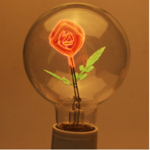 Foco E27 Led Rosa Retro Vintage Flor Para Habitacion Xtr C