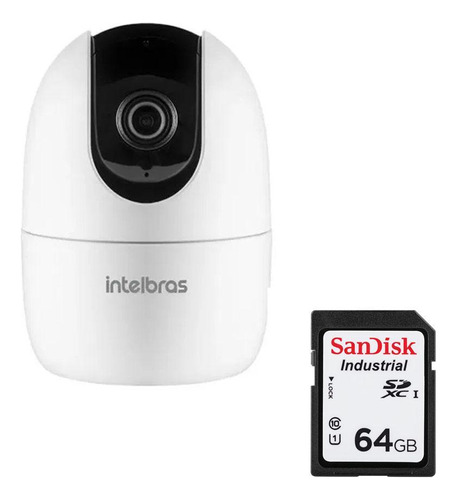 Kit Câmera Interna Wi-fi Im4c Com Cartão Sd 64gb Intelbras