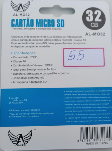 Cartão Micro Sd 8 Gb Altomex