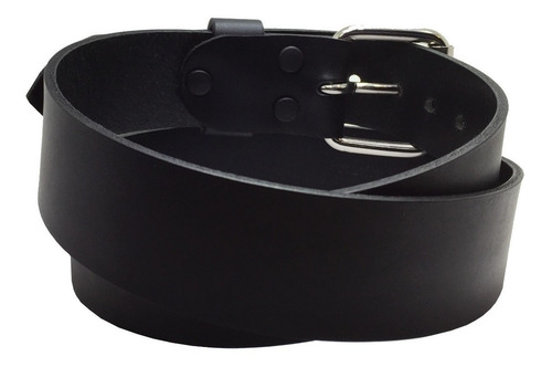 Imagen 7 de 9 de Cinturon Extra Largo Negro Talla 46-52 Piel Genuina 38mm
