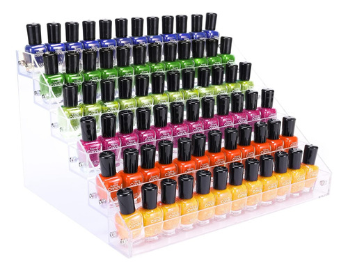 Ffowcye Organizador De Esmalte De Uñas, 6 Capas De Acrílico 