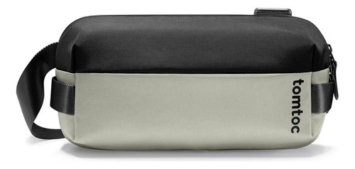 Bolso Bandolera Tomtoc 3 Litros Moderno Compacta Minimalista Color Gris Claro Diseño De La Tela Liso