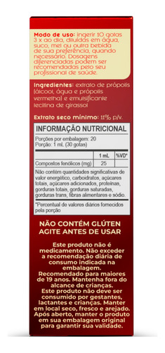 Kit 3 Extratos De Própolis Vermelha 20 Ml- Apis Flora Saúde