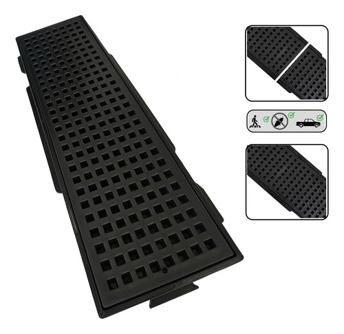 Grelha Para Ralo 15x100 Com Caixilho Quintal (2 Peças 50cm)