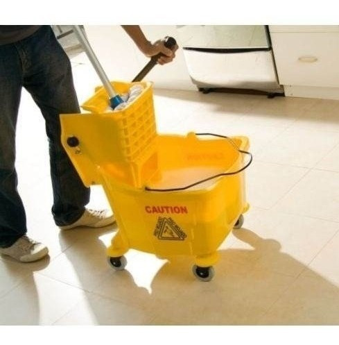 Coche Escurridor De Trapeador Limpieza Pisos Carrito 36 L