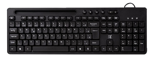 Teclado Multimimidia Prop Maxprint Com Fio Usb 2.0 Preto Idioma Português Brasil