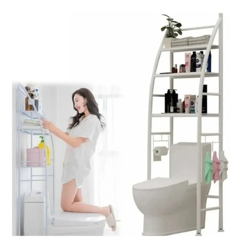 Imagen 8 de 9 de Estante De Lavadora Baño Lavanderia Organizador Multiusos