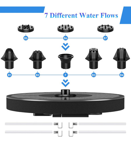 Fuente Solar, Bomba Flotante De Fuente De Agua Alimentada Po