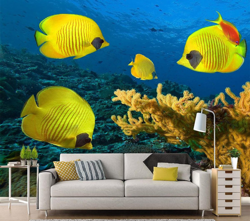 Papel De Parede 3d Paisagens Oceanos 0012 (3.0m X 3.0m)