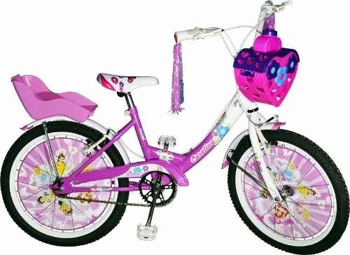 Bicicleta infantil Necchi Carolina Full R20 frenos v-brakes color rosa  