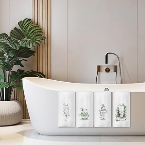Set De 4 Toallas De Mano Para Baño Botánico Bohemio, Toalla